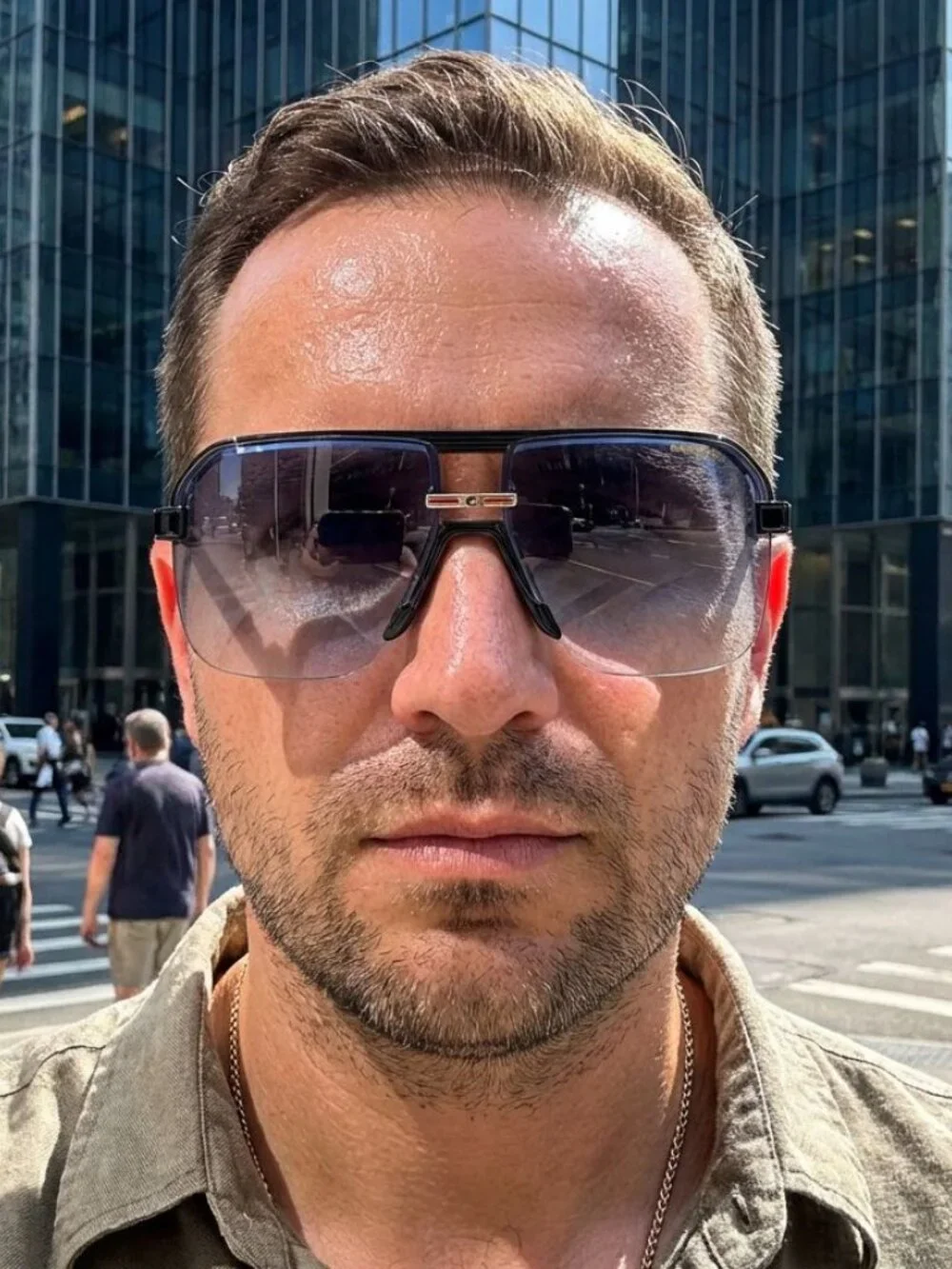 CARRERA 1066/S 0KB7 FQ Aviator Sunglasses - Grey / Gold Mirror